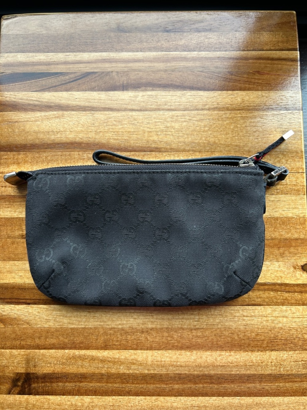 Vintage Gucci Black GG Wristlet Wallet – Authentic Designer Find - Picture 2 of 9